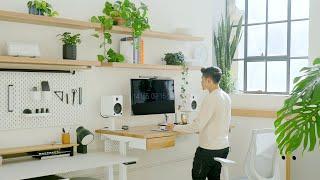 Modern Desk Setup & Office Tour – Calm Cozy Creative