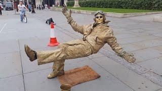 Secret revealed London street performer floating and levitating trick