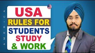 USA  RULES FOR STUDENTS STUDY & WORK  STUDY VISA UPDATES 2023  USA CANADA UK