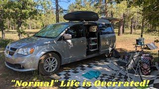 Im SO Grateful My Life Isnt Normal   VAN LIFE Camping in a Minivan Camper Conversion