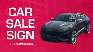 Car Sale Sign - Demonstration Video - FiveM Resource StandaloneQBCoreESXvRP