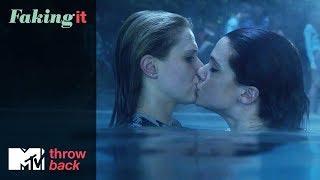 Karma & Amys Pool Kiss ‍️‍‍ Official Throwback Clip  Faking It  MTV