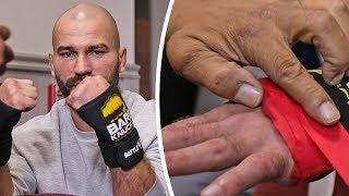 LOCKER ROOM - Artem Lobov BARE-KNUCKLE HAND WRAPPING vs. Paulie Malignaggi