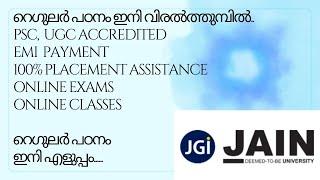 JAIN UNIVERSITY ONLINE  REGULAR DEGREES  ONLINE CLASSONLINE EXAMSPSC UGC APPROVED UNIVERSITY..