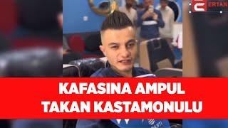 Kastamonuda bir şahıs kafasına ampül taktı