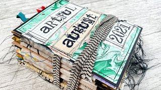 Artful August Accordion Book Flip Through 2021