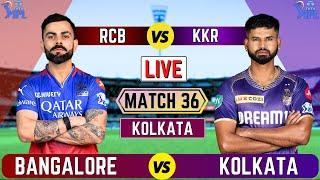 Live RCB Vs KKR 36th T20 Match  Cricket Match Today  KKR vs RCB live 1st innings #live