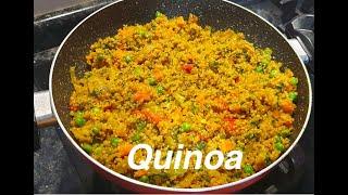 Healthy Quinoa Pulao Recipe For WeightLoss #quinoarecipe #weightloss #proteinrich #friedrice #dinner