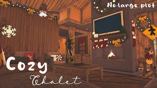 Bloxburg  Cozy Christmas winter chalet  NO-LARGE PLOT  INTERIOR House build  Le Yuii