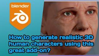 How to generate realistic human 3D models using Mb lab Addon in few seconds and manipulate them