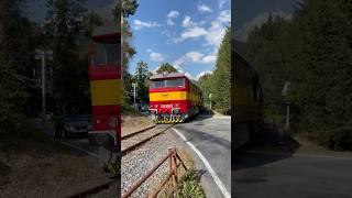 Železniční přejezd Podlesí - 7.9.2024  Czech railroad crossing #M96CLC #shorts #25