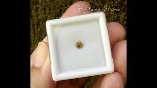 IGR Certified VS1 Vivid Golden Yellow Natural Diamond 0.18 Cts Berlian Kuning Bintang Stone
