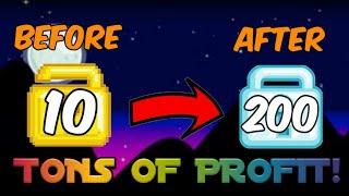 INSANE PROFIT WITH THIS METHOD MUST WATCH  Growtopia How To Get Rich 2019