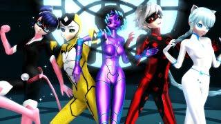 【MMD】Miraculous  Akumatized Heroes part 3 Transformations「FANMADE」