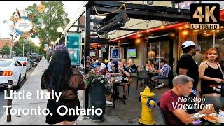 TORONTO Little Italy  Places to Visit in Toronto Downtown  Ontario Canada - Walk Tour 4K