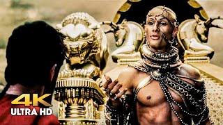 Xerxes invites Leonidas to kneel and join him. 300