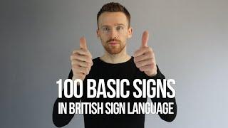 100 Basic Signs in British Sign Language BSL