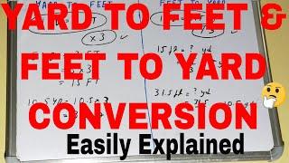 How to convert yard to feet and feet to yardFeet to yards conversionYard to feet conversion