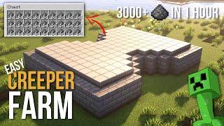 Minecraft Easy Creeper Farm  1500+ Gunpowder Per Hour - 1.20