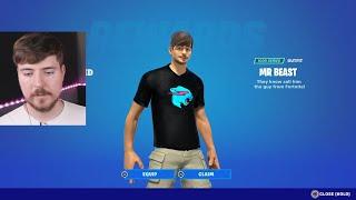 MrBeast Reacts To His Own Fortnite Skin