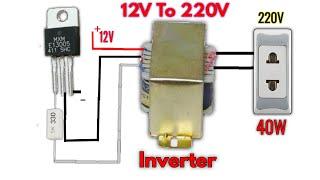 How to make 12v to 220V  120V power inverter  13005  40W