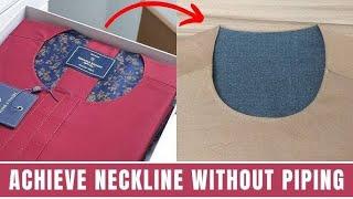 HOW TO SEW SENATOR NECKLINE WITHOUT PIPING