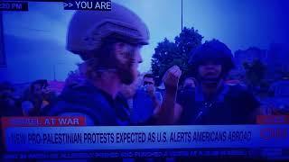 Pro-palestinian protester attacks CNN reporter live on TV  F### CNN 