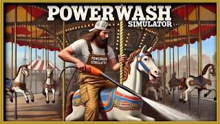 Cleaning the Filthy Carousel in Powerwash Simulator