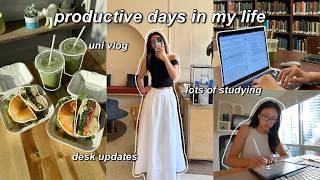 study vlog  productive days in my life ft. lots of studying pharmacy work desk updates etc