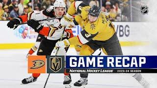 Ducks @ Golden Knights 418  NHL Highlights 2024