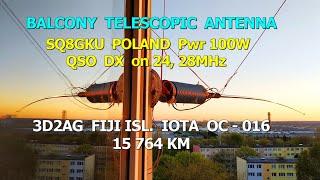 SQ8GKU POLAND Pwr 100W QSO DX on 24 28MHz 3D2AG FIJI ISL. IOTA OC - 016 DIST. 15 764 KM