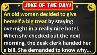 An old woman decided to give herself a big treat - funny joke  joke of the day