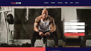 How to Create GYM Website using HTML and CSS  Complete Fitness Website in HTML CSS