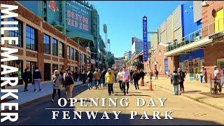 RED SOX Opening Day FENWAY PARK - Boston MA - 4k Stadium Walking Tour with Binaural 