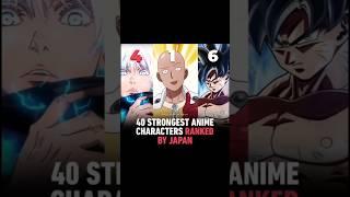 40 STRONGEST ANIME CHARACTERS RANKED BY JAPAN 