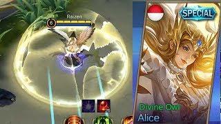 Alice Special Skin Divine Owl Gameplay Dark To Light Side - Mobile Legends