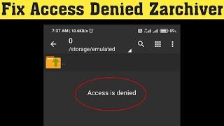 Fix Zarchiver Access is denied  How to access data and obb Folder