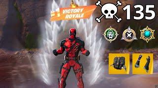 135 Elimination DEADPOOL Solo Vs Squads Zero Build Gameplay WINS NEW Fortnite Chapter 5 Season4