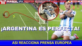  ASI REACCIONA PRENSA EUROPEA a VICTORIA de ARGENTINA vs PERU COPA AMERICA 2024