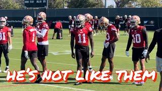 Brandon Aiyuk Wears Black Tights with No 49ers Logo to Practice