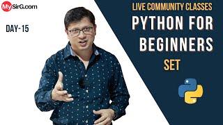 set in Python  LIVE Community Classes  MySirG