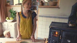 Apricot & Coconut Loaf  Baking in a Wood Fire Cook Stove