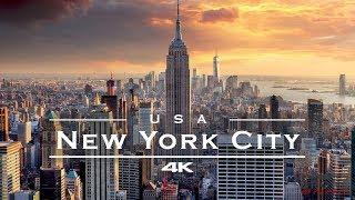 New York City NYC USA  - by drone 4K