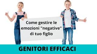 Come gestire le emozioni negative rabbia e tristezza di tuo figlio