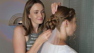 ASMR Perfectionist Bridal Hairstyle For Long Hair With Bridal Makeup - Hair Braiding Final Look