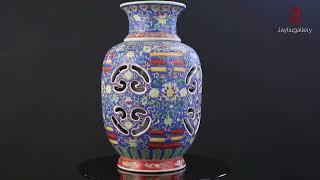 Chinese Works of Art， rare treasures two layered hollow large b