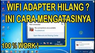 Cara mengatasi Wifi adapter hilang  windows 7810 