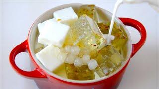 How To Make Coconut Pudding & Osmanthus Jelly? Summer cool dessert 桂花椰奶西米冻  夏日清凉甜品