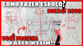 fantástico Como fazer esboço? - Dicas de esboço  como melhorar os traços