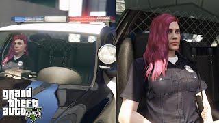 Never Steal A Police Car With Female Officer In GTA 5